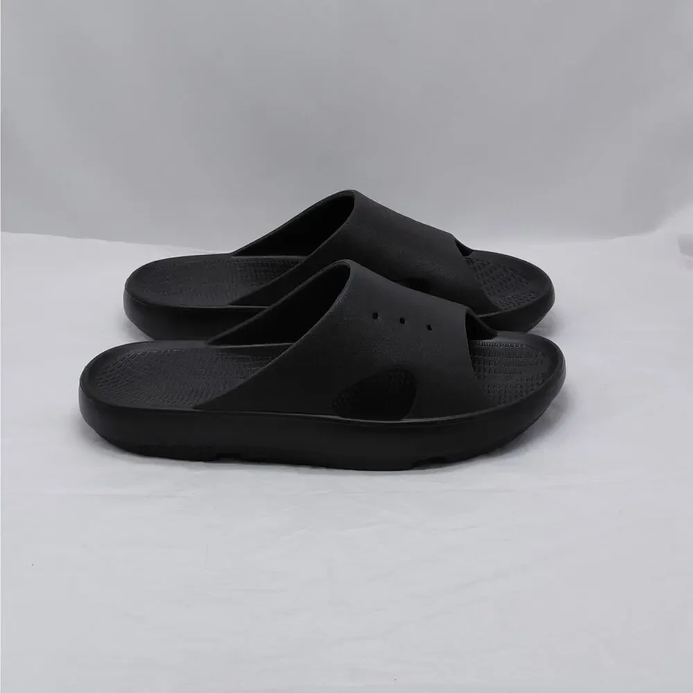 Bruno Marc Mens Slide Sandals Size 10 Black Beach Summer Lounge Vacation Shoes